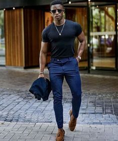 Men Classy Outfits Summer, Zaddy Outfits Men, Summer Men’s Business Casual, Brown Penny Loafers Men Outfit, Black Men Style Classy, Business Casual Black Men, Black Men Date Night Outfit, Black Men Casual Style, Black Men Fashion Urban