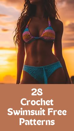 Crochet swimsuit free patterns to create stylish and unique swimwear. Perfect for summer and beachwear crafting. Crochet One Piece Swimsuit Pattern Free, Swimsuit Patterns, Crochet Lovey Free Pattern, Crocheted Clothes, Crochet Monokini