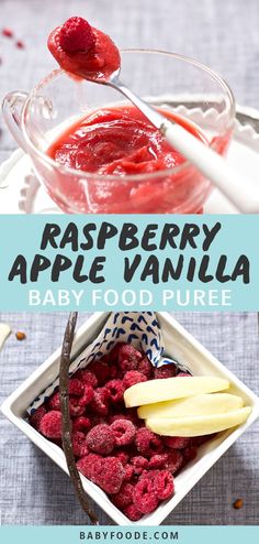 raspberry apple vanilla baby food puree