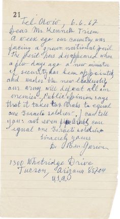 an old handwritten letter with blue ink