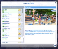 an image of a pool party on the webpage