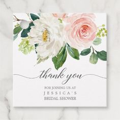 a floral thank card with the words, thank you for joining us at it's wedding