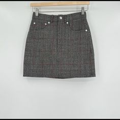 Helmut Lang Womens Charcoal Prince Of Wales Wool Plaid Mini Skirt Sz 24 Nwot Plaid Mini Skirt, Prince Of Wales, Wool Plaid, Helmut Lang, Wales, Mini Skirt, Prince, Womens Skirt, Mini Skirts