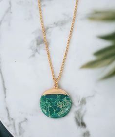 Cori Turquoise Pendant Necklace - Premium necklaces from Mary Walter - Just $35! Shop now at Mary Walter Luxury Elegant Turquoise Necklace With Round Pendant, Luxury Bohemian Turquoise Necklace With Round Pendant, Delicate Gold Chain, Turquoise Pendant Necklace, Turquoise Pendant, A Call, House Stuff, Just Giving, Gold Chain