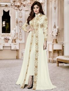 New Arrivals | Fresh Arrivals Indian Clothing - Buy at Inddus.com Jacket Style Kurti Long, Anarkali Dress Indian, Georgette Anarkali Suits, Designer Anarkali Dresses, Partywear Dresses, Eid Dresses, Glamorous Style