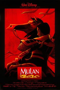 an advertisement for mulan from disney's animated movie