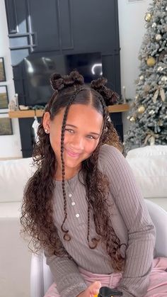 Birthday Hair Styles For Girl, Cute Hairstyles For 10-12, Bow Made Of Hair, Hairstyles Mixed Girls Hair, Hairstyle Ideas For Thanksgiving, Girls Holiday Hairstyles, Hairstyle Braids For Kids, Preppy Hairstyles For Short Hair