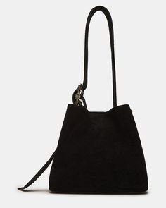 The LISAA bag is a versatile and stylish accessory for everyday use. This bucket bag can be worn comfortably on the shoulder with an adjustable strap. It also features a lined under-shoulder strap for added comfort with an added buckle detail. The top snap closure ensures the safety of your belongings, and the removable pouch inside adds extra storage options. Shoulder strap bucket bag Lined under-shoulder strap Top snap closure Removable inside pouch Shoulder strap: 13 inches 8in H x 8.5in W x On-the-go Bucket Bag With Removable Pouch, On-the-go Hobo Shoulder Bag With Adjustable Strap, Versatile Crossbody Bucket Bag For On-the-go, Adjustable Strap Hobo Shoulder Bag For On-the-go, Trendy Double Handle Bag With Snap Closure, Daily Use Double Handle Shoulder Bag With Silver-tone Hardware, Chic Travel Shoulder Bag With Buckle Closure, Travel Shoulder Bag With Silver-tone Hardware, Trendy Everyday Bags With Snap Closure