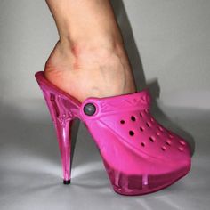 100 Perfect High Heels Crocs Ideas in 2023 Funny Shoes, Ugly Shoes, Funky Shoes, Glitter Shoes, Crazy Shoes, Suho, Cute Shoes