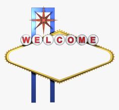 a welcome sign with the word welcome in front of it and a star on top