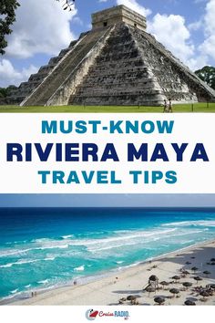 The iconic Chichén Itzá pyramid and a stunning beach with turquoise waves. Riviera Maya Resorts, Mexico Vacation, Riviera Maya, Vacation Ideas, Cancun, Travel Guide, Travel Tips