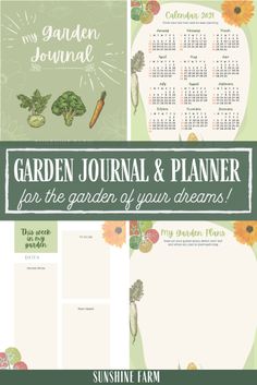 garden journal and planner for the garden at your dreams