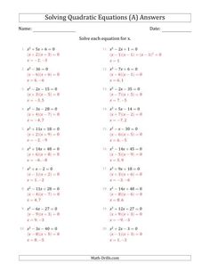 the worksheet for adding and subming quadticals to two or more numbers