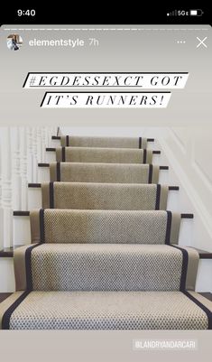 an image of some stairs with the words, it's runner