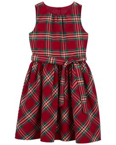 Kid Plaid Sateen Holiday Dress from carters.com. Shop clothing & accessories from a trusted name in kids, toddlers, and baby clothes. Christmas Session, Toddler Christmas Dress, Kids Plaid, Carter Kids, Carters Girl, 2024 Christmas, A Line Dresses, Holiday Dress, Dresses Kids Girl