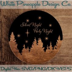 Christmas Scene SVG Silent Night SVG Winter SVG - Etsy Christmas Stencils, Round Wood Sign, Winter Svg, Christmas Scene, Wood Rounds, Silent Night, Christmas Wood, Great Christmas Gifts, Christmas Signs