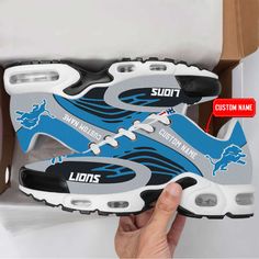 Detroit Lions NFL Premium Air Max Plus Sport Sneakers For Fan Gifts Fade-resistant Synthetic Basketball Shoes For Sports Events, Fade-resistant Synthetic Basketball Shoes For Sports, Breathable Custom Sneakers For Sports With Round Toe, Breathable Custom Sneakers With Round Toe For Sports, Breathable Custom Sneakers For Sports Events, Breathable Custom Sneakers For Sports, Breathable Custom Synthetic Sneakers For Sports, Breathable Synthetic Custom Sneakers For Sports, Breathable Low-top Running Shoes For Sports Events