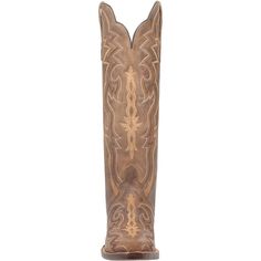 The Dan Post Women's Silvie Leather Boot DP4275 is exquisitely adorned with striking, electric western stitching and crafted from premium leather. These 16-inch brown boots are a breathtaking sight to behold. They feature a stylish snip toe, a medium cowboy heel, and an Ultimate-flex Insole, infusing them with an energizing blend of style and flair. FEATURES: LEATHER SHAFT 16" HEIGHT 11 " CALF CIRCUMFERENCE 1 1/4" MEDIUM COWBOY HEEL LEATHER LINING SNIP TOE LEATHER OUTSOLE ULTIMATE GEL-FLEX INSOL Brown Western Heeled Boots For Western-themed Events, Western Brown Snip Toe Heeled Boots, Brown Hand Tooled Boots For Western-themed Events, Hand Tooled Brown Boots For Western-themed Events, Brown Heeled Boots With Leather Sole For Ranch, Brown Snip Toe Heeled Boots For Rodeo, Western Brown Heeled Boots With Leather Lining, Brown Heeled Boots With Leather Lining And Snip Toe, Brown Leather Heeled Boots For Ranch