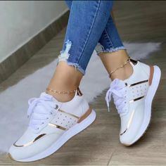 Lightweight Versatile Outdoor Shoes,Casual Lace Up Sports Shoes Orthopedic Shoes Stylish, Plateau Sneaker, Orthopedic Shoes, Leather Patchwork, Dad Shoes, Style Preppy, 2024 Trends, Casual Sport Shoes, Tenis Casual