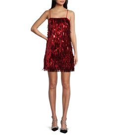 Shop for Allison & Kelly Fringe Layered Sequin Fringe Mini Dress at Dillard's. Visit Dillard's to find clothing, accessories, shoes, cosmetics & more. The Style of Your Life. Classy Short Dresses, Fringe Mini Dress, India Dress, Dress Party Night, Classy Dress Outfits, Gala Dresses, Red Mini Dress, Junior Dresses, Dillard's