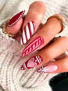 Unghie Nail Art, Winter Nail Designs, Nagel Inspo