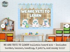 We Are Yeti To Learn Winter Classroom Bulletin Board Kit | Door Deccoration Classroom Decor Door, Door Christmas Decorations, Classroom Bulletin Board, Winter Classroom, Classroom Bulletin Boards, Winter Themed, Christmas Door Decorations, Door Decoration, Winter Activities