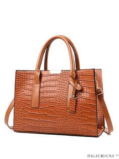 BagForLove - Set of 3 Elegant Crocodile-Embossed PU Handbags Product Description Color Brown Strap Type Adjustable Pattern Type Plain Type Top Handle Bag Details Pictures Similar Products h2 { text-align: center; } /* æ¢è¡ */ li{ white-space: normal; word-break: break-all; word-wrap: break-word; } .red-box { width: 100%; display: flex; flex-direction: row; flex-wrap: wrap; justify-content: center; } .red-box > div { width: 190px; height: 250px; margin: 10px; } .red-box > div > a > img { width: 190px; height: 250px; } .size-box { width: 100%; margin: auto; white-space: nowrap; } .table { border-collapse: collapse; border-spacing: 0; width: 100%; table-layout: fixed; } tr, td, th { border: 1px solid rgb(175, 173, 173); padding: 10px 0px; text-align: center; font-size: 14px; box-sizing: bor Office Crocodile Pattern Crossbody Bag, Business Brown Crocodile Pattern Bag, Business Crocodile Pattern Satchel Bag, Rectangular Leather Bag With Crocodile Pattern, Business Crocodile Pattern Shoulder Bag, Leather Bags With Crocodile Pattern And Rectangular Shape, Business Shoulder Bag With Crocodile Pattern, Business Bags With Crocodile Pattern And Rectangular Shape, Daily Use Top Handle Bag With Crocodile Pattern