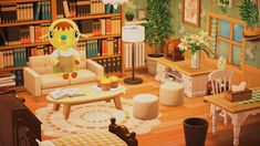 Acnh HPP Animal Crossing Relaxing Reading Room, Acnh My Relaxing Reading Room, Relaxing Reading Room Acnh, Eloise Happy Home Paradise, Eloise Reading Room Animal Crossing, My Relaxing Reading Room Animal Crossing, Relaxing Reading Room, Acnh Design