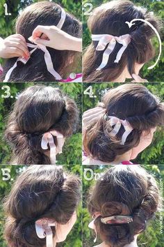 Pompadour Hairstyle, Hairstyle Tutorial, Penteado Cabelo Curto, Bridesmaid Hairstyles, Retro Hairstyles