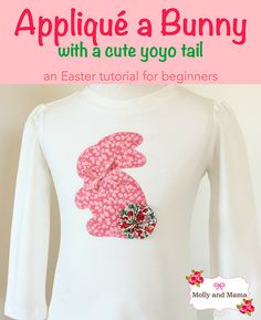 an applique bunny shirt with a cute yoyo tail