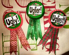 three ribbons with the words ugly on them