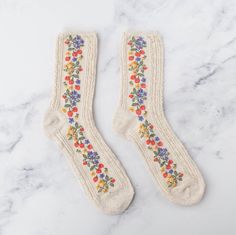 Sometimes there just isn't enough time in the world to make our own socks, so we wanted some adorable replacements. These socks from Tiepology are comfy, wearable, and come in a fun array of prints! One Size - Adult80% Cotton ,10% Spandex, 10%PolyesterMachine Wash Strawberry Socks, Paws Socks, Loopy Mango, Sock Lovers, Strawberry Design, Vintage Strawberry, Rug Yarn, Soft Sock, Everyday Gifts