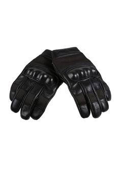 two black leather gloves on top of each other