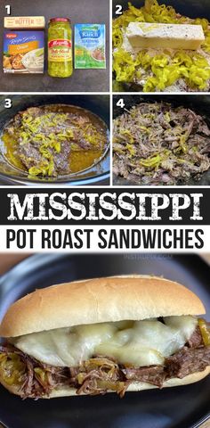 how to make mississippi pot roast sandwiches in the slow cooker - step by step instructions