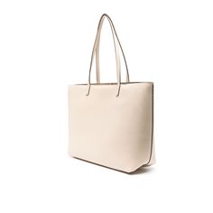 Crafted in pebbled leather, the McGraw Large Tote Bag in Cream exudes effortless elegance. Its spacious interior offers room for all your essentials, including a laptop, while the die-cut Double T adds a touch of sophistication. Upgrade your style with this understated chic tote. Chic Beige Laptop Bag, Classic Cream Textured Leather Bag, Beige Smooth Grain Shoulder Bag For Shopping, Rectangular Soft Leather Bags In Neutral Color, Neutral Leather Shoulder Bag For Everyday, Everyday Neutral Leather Shoulder Bag, Luxury Neutral Everyday Bags, Cream Rectangular Shoulder Bag With Smooth Grain, Beige Tote Bag With Smooth Grain