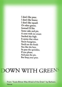 a green poster with the words down with greens