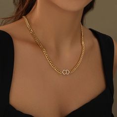 Personalize this cuban chain with your initials or surprise them with a meaningful gift. Initials Necklace, 18k Gold Chain, Rose Gold Metal, Cuban Chain, Precious Jewelry, Personalized Necklace, Gold Plated Silver, Initial Necklace, Meaningful Gifts