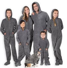 PRICES MAY VARY. 100% triple combed plush chenille fleece FOOTIE PAJAMAS ONESIE SLEEPWEAR: Roll out of bed, cozy up on the couch or head outside for some fun! Men, Women, boys and girls of all ages will absolutely love our hoodie pajamas with feet! Our pj's are made from a 100% triple combed polyester plush fabric, giving you a naturally flame resistant garment (NO CHEMICALS ADDED) with that warm and fuzzy feeling. SIZES FOR EVERYONE: ***Please review unisex size charts in "Product Description" Hoodie Footie, Matching Onesies, Family Matching Pjs, Hoodie Pajamas, Kids Onesies, Footed Pajamas, Onesie Pajamas, Pet Sweater, Footie Pajama