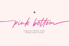 pink button font with an arrow on the bottom and black triangle in the middle that reads,'pink button '