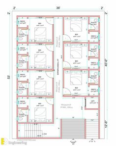 the floor plan for a two story house