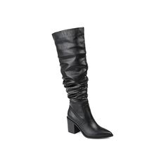 Journee Collection-Pia Over The Knee Boot The Pia over the knee boot by Journee Collection offers endless styling possibilities. The over-the-knee profile of this zipper boot can be trimmed down to a slouchy knee-high profile, making it ready for personalized fashion. Click here for Boot Measuring Guide. Vegan Leather Boots, Knee Boot, Wide Calf Boots, Zipper Boots, Block Heel Boots, Chunky Block Heels, Shoe Carnival, Womens Knee High Boots, Wide Calf