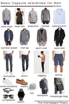 Mens Capsule Wardrobe Fall 2022, Basic Capsule Wardrobe, Mens Wardrobe Essentials, Capsule Wardrobe Casual, Western Outfits Men, Minimalist Fashion Men, Minimalist Men