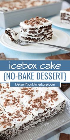 an icebox cake with no - bake dessert on it