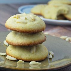 three cookies stacked on top of each other