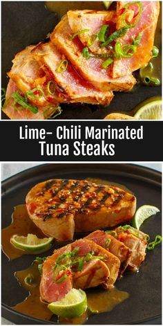 the different types of grilled tuna steaks