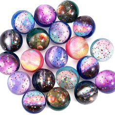 PRICES MAY VARY. Package Included: 20PCS 32mm starlight galaxy design bouncy balls for galaxy party favors Material: The bouncy balls for kids are made of rubber, non-toxic and environmentally safe materials, safe funny toys for kids and cats Space Theme Designed: Our 20pcs space bouncy balls set contains 8 styles, each style is random 2-3 pieces, very suitable for space-themed parties and gift bag filling Features: Bouncy balls bulk is lightweight, bright colour, good elasticity. New bounce bal Egg Toys, Bouncy Ball, Bouncy Balls, Party Favors For Kids Birthday, Christmas Giveaways, Outdoor Toys For Kids