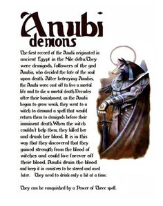 anubi demons book page with text