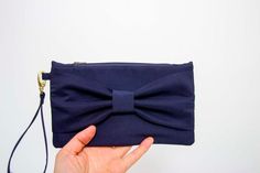 Navy casual clutch,promotinal gift bag wedding bridesmaid clutch navy bow wristlet clutch,Set of 1,2 Bridesmaid Clutch, Casual Clutch, Bridesmaid Clutches, Wedding Bags, Wedding Clutch, Bridal Clutch, Wedding Bag, Wristlet Clutch, Accessories Bags Purses