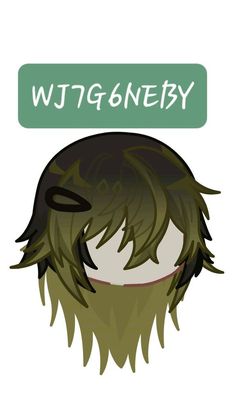 an anime character with green hair and the words wyggniety above it