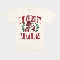 In all of college sports, there’s only one school that can call a razorback hog their mascot. From 1958 to 2001, the university used this relaxed razorback in an Arkansas sweater as a secondary logo. He’s a real ham, if we do say so ourselves. Products are mocked up on a size S. Graphics may appear smaller on larger sizes. Secondary Logo, Arkansas Razorbacks, College Sports, Logo Tee, Logo Tees, Arkansas, University, ? Logo, Sweatshirts